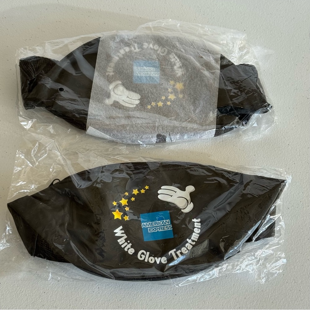 Lot of 2 Walt Disney World Vintage "White Glove Treatment" Belt Bag Fanny Pack